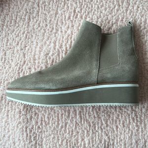 Antonio Melani Brexton Suede Booties 9.5 Wedge Tan Leather